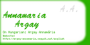 annamaria argay business card