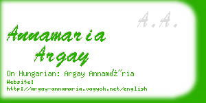 annamaria argay business card